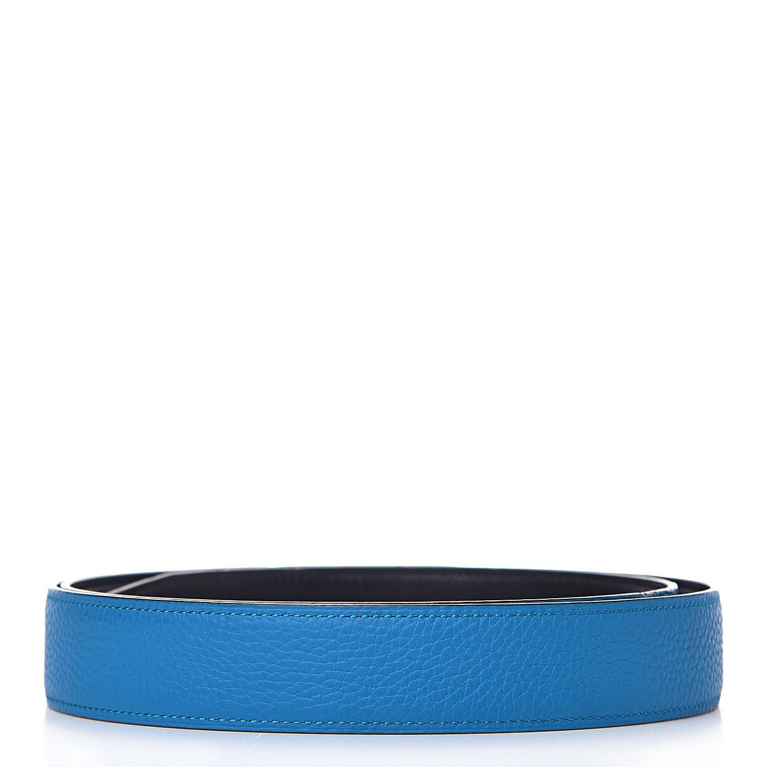 Hermes Box Togo 32mm Belt Strap 110 Black Bleu Zanzibar 2 of 6