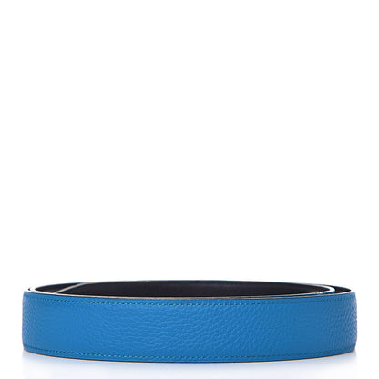 Hermes Box Togo 32mm Belt Strap 110 Black Bleu Zanzibar 2 of 6