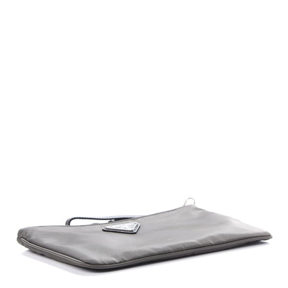 Prada Tessuto Nylon Saffiano Wristlet Grey 5 of 8