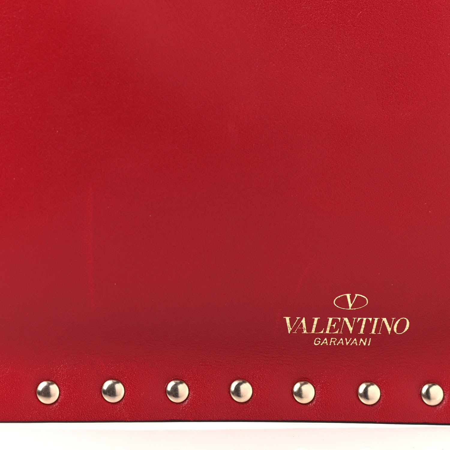 Valentino Garavani Vitello Large Rockstud Zip Pouch Red 13 of 13