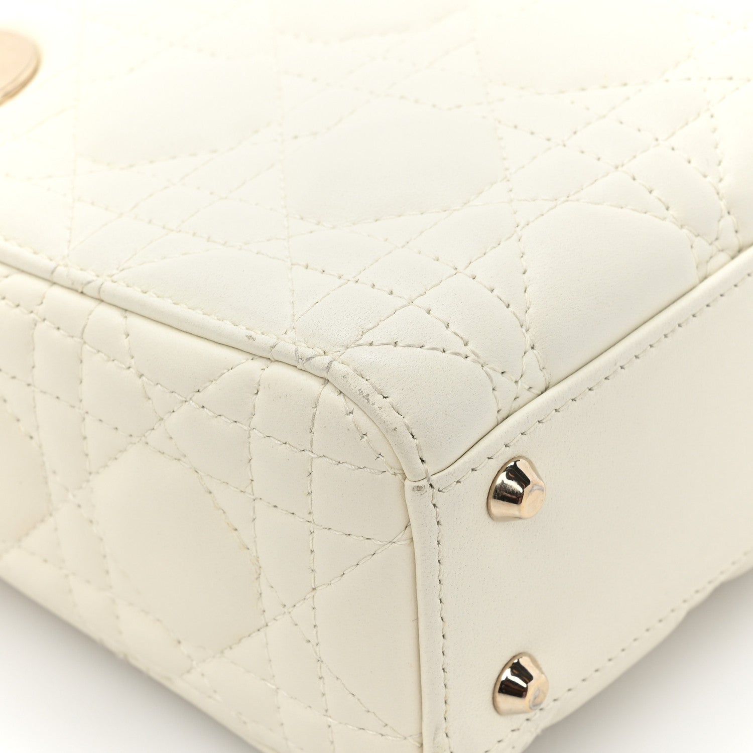 Christian Dior Lambskin Cannage DiorAmour Mini Lady Dior White 10 of 15