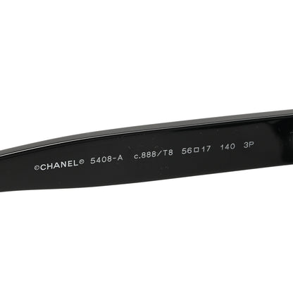 Chanel Acetate Polarized Square Sunglasses 5408 Black 5 of 8
