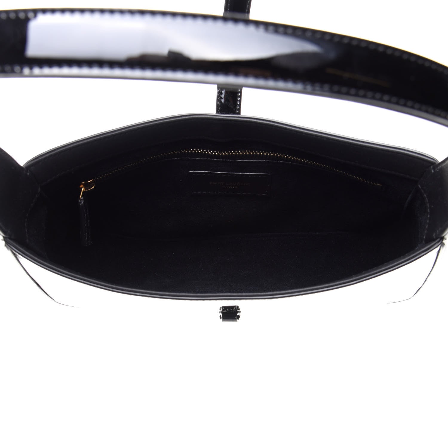 Saint Laurent Patent Le 5 A 7 Hobo Black 5 of 10