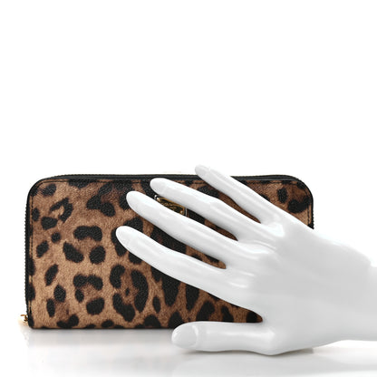 Dolce & Gabbana Dauphine Leopard Print Zip Around Wallet 2 of 9