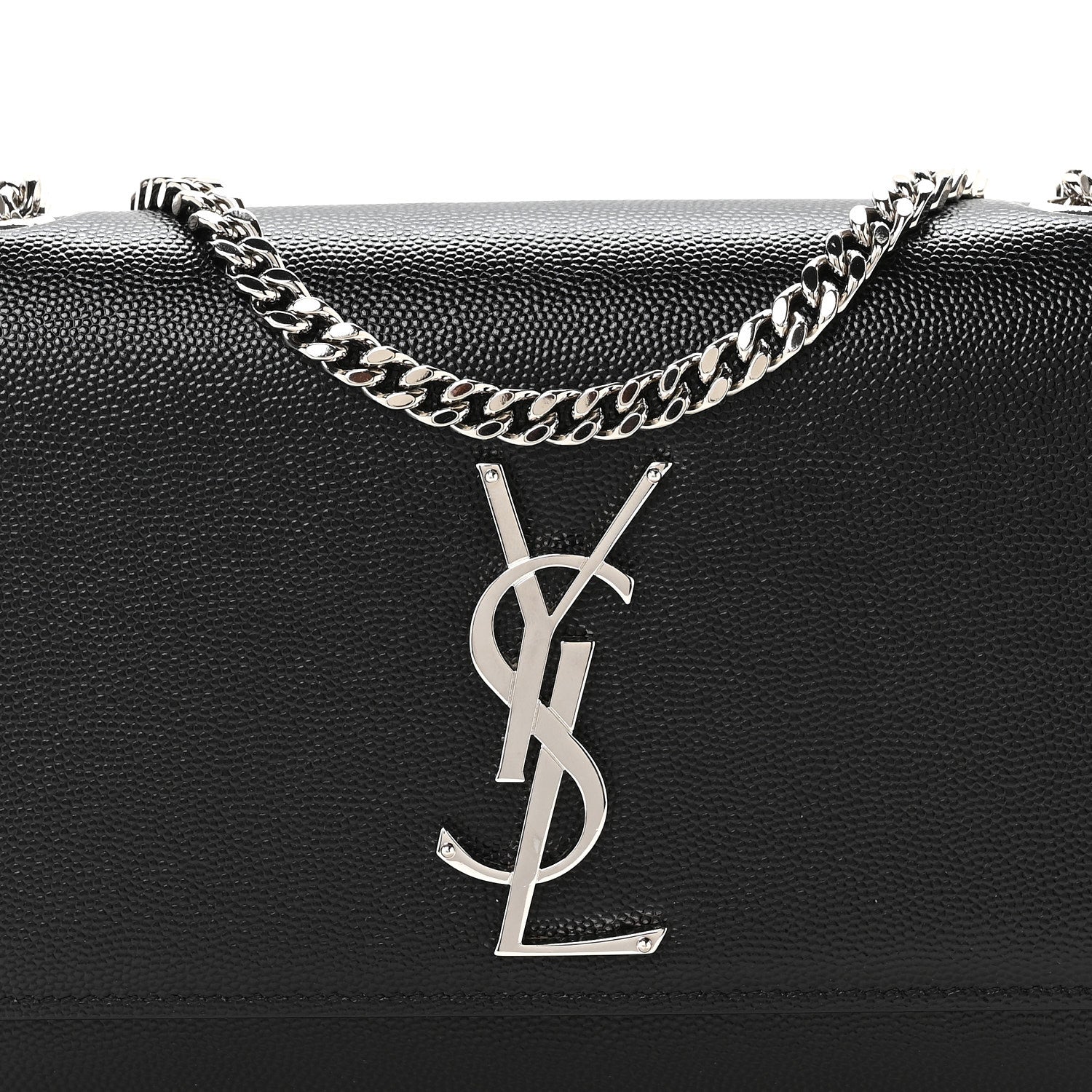 Saint Laurent Grain De Poudre Small Monogram Kate Satchel Black 7 of 10