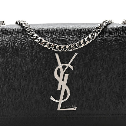 Saint Laurent Grain De Poudre Small Monogram Kate Satchel Black 7 of 10