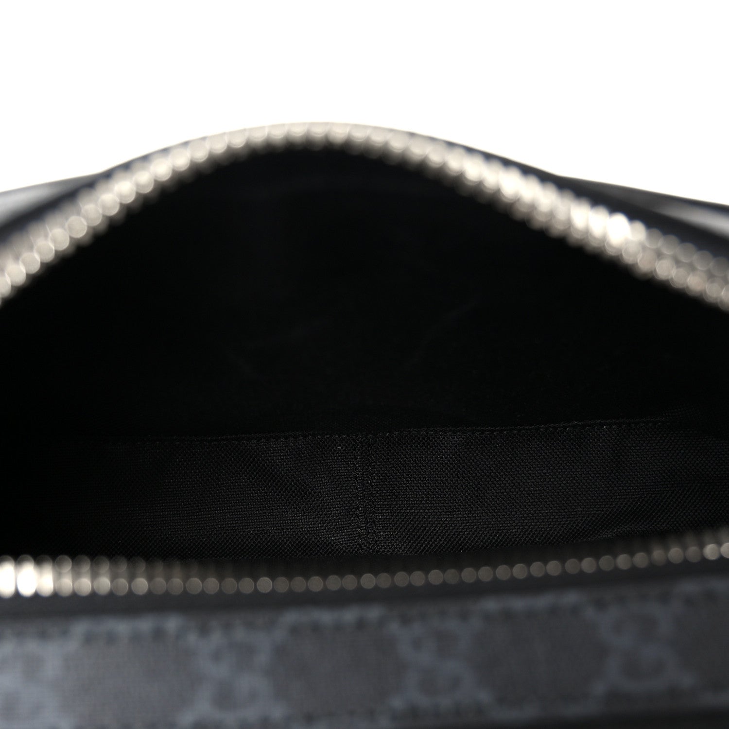 Gucci GG Supreme Monogram Calfskin Web Medium Messenger Bag Black Grey 5 of 11
