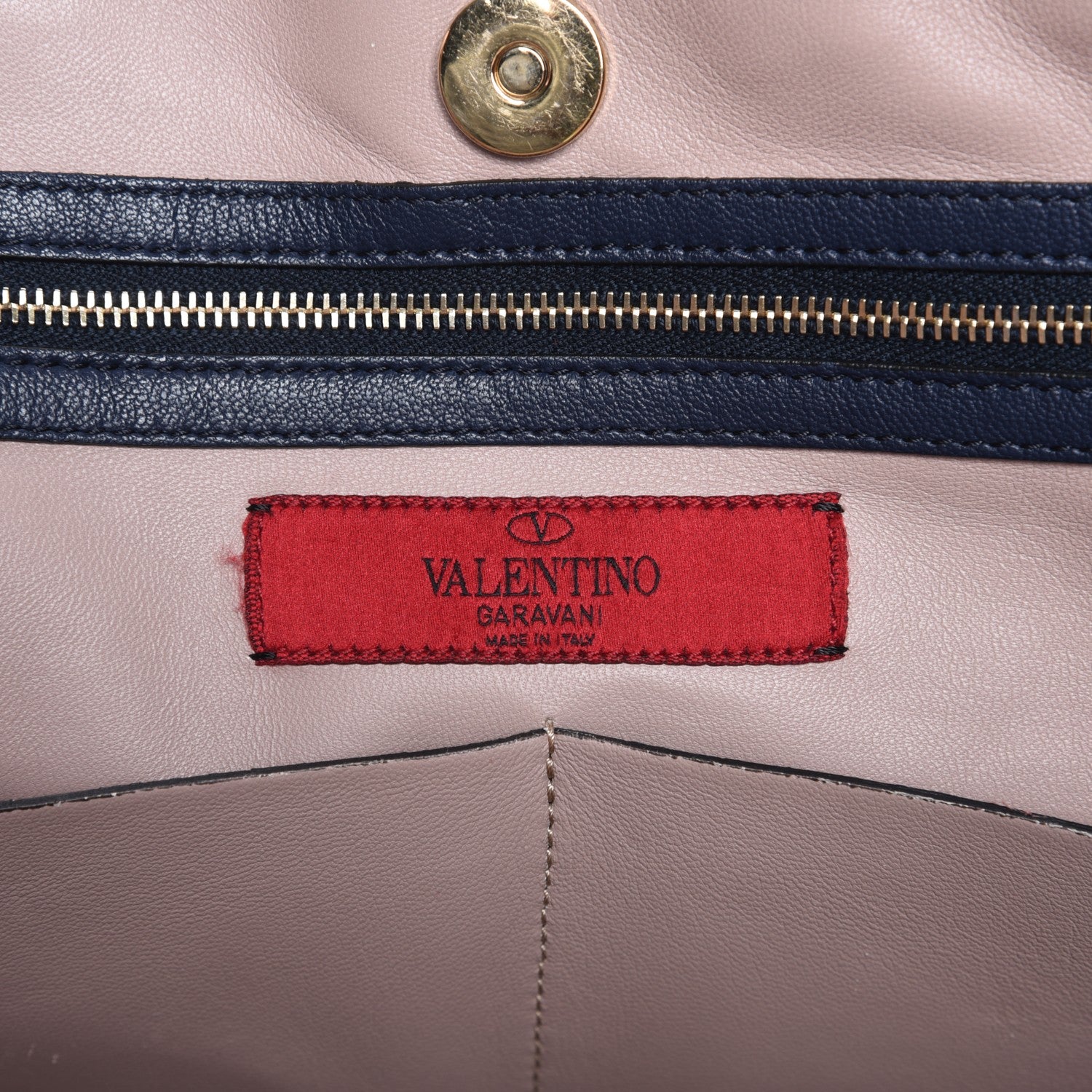 Valentino Garavani Nappa Medium Rockstud Soft Tote Marine 6 of 7