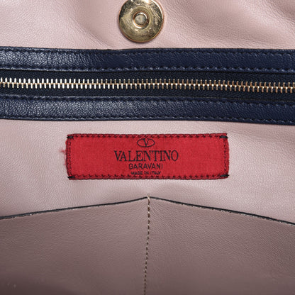 Valentino Garavani Nappa Medium Rockstud Soft Tote Marine 6 of 7