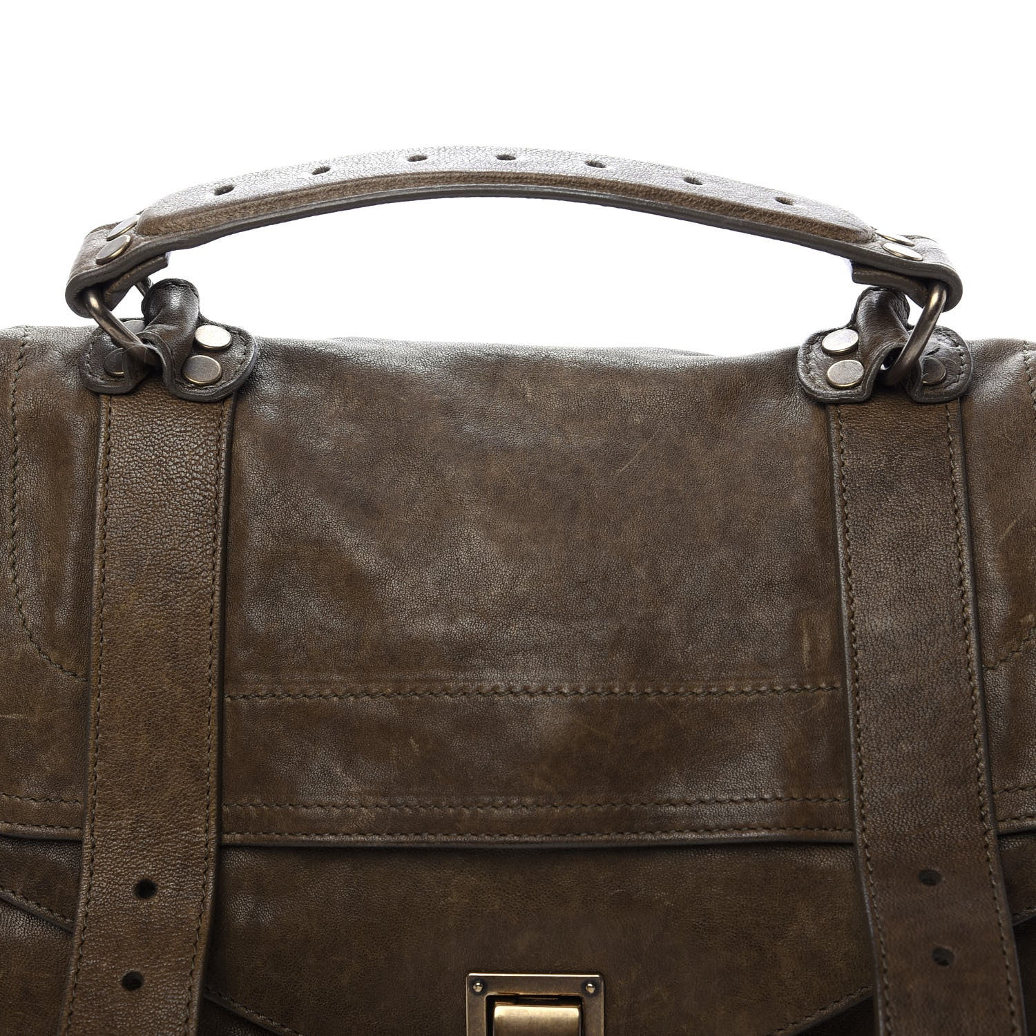 Proenza Schouler Lambskin Medium PS1 Satchel Military 12 of 22