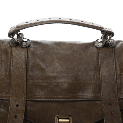 Proenza Schouler Lambskin Medium PS1 Satchel Military 12 of 22