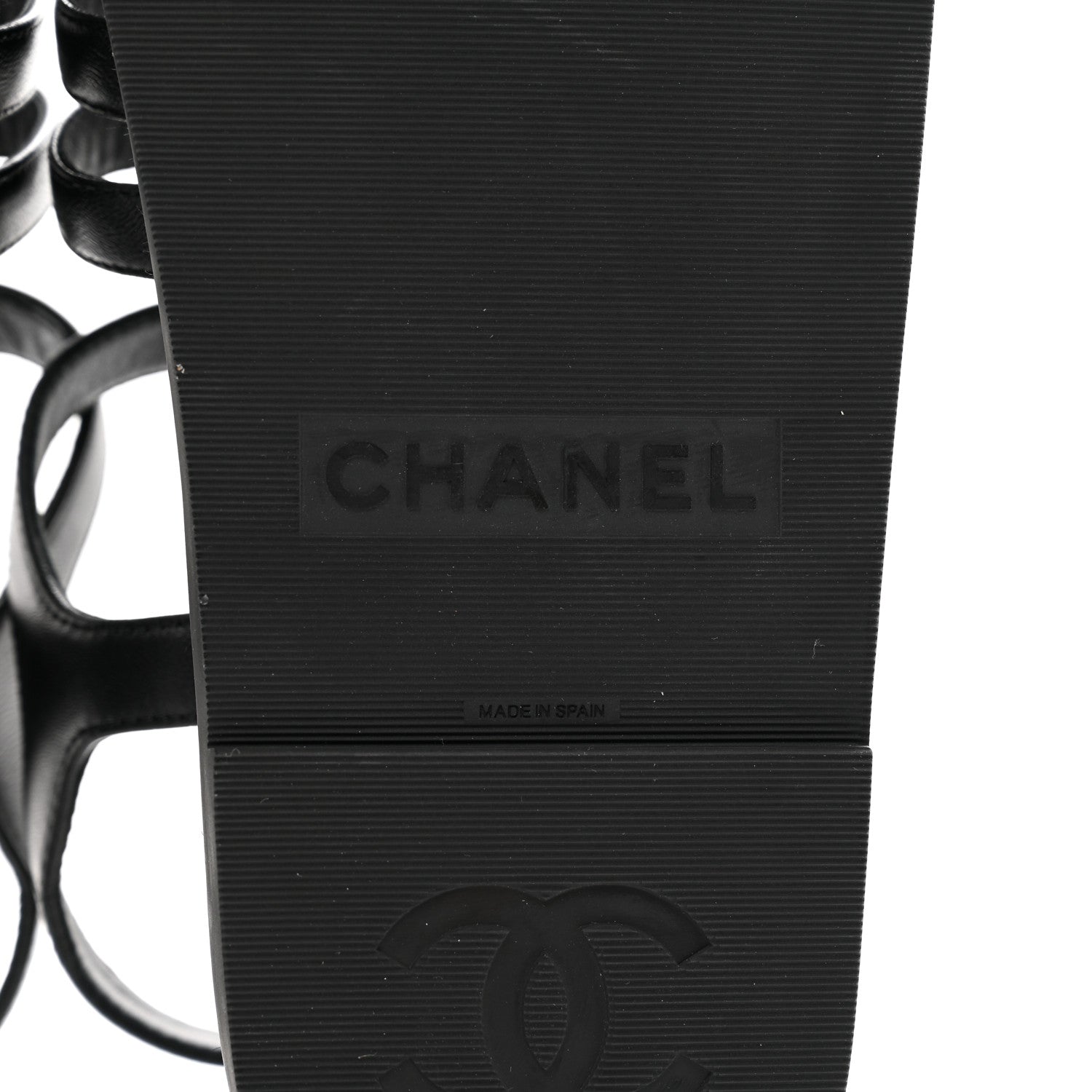 Chanel Lambskin Espadrille Sandals 40 Black 6 of 8