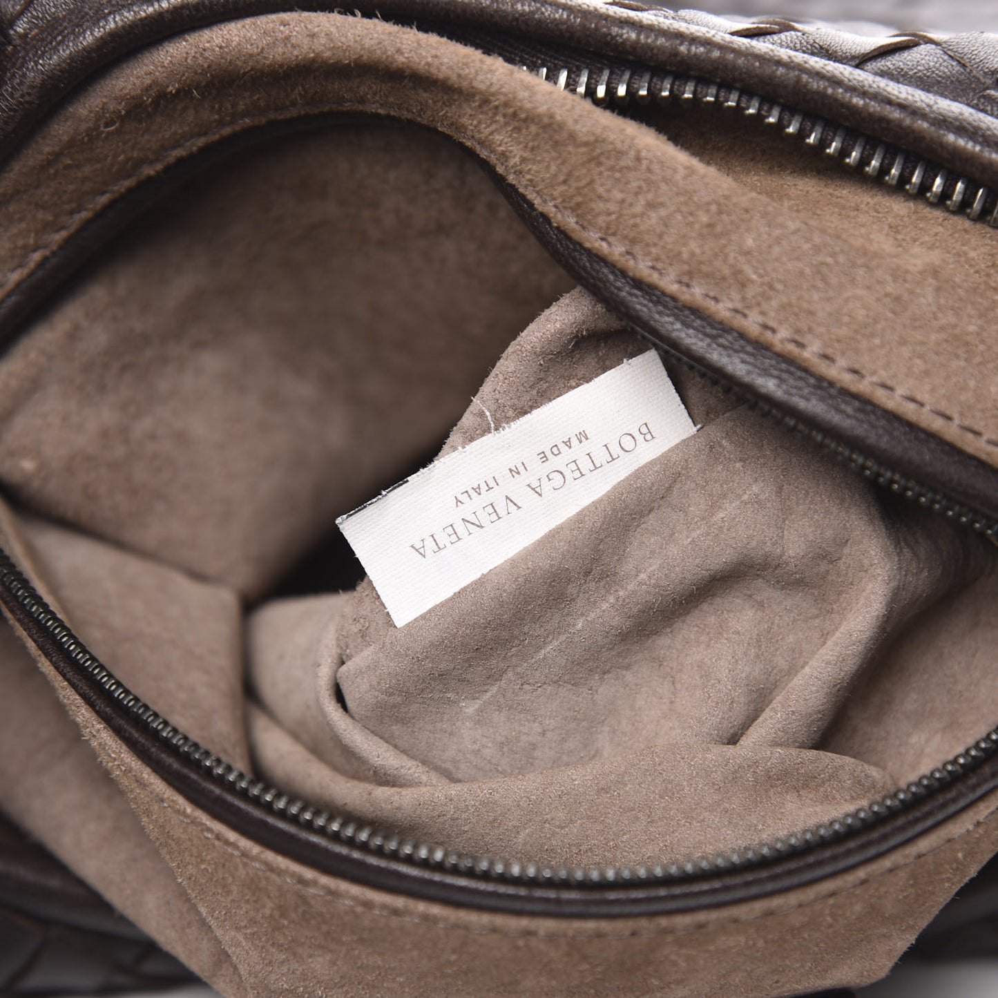 Nappa Intrecciato Small Veneta Hobo Ebano