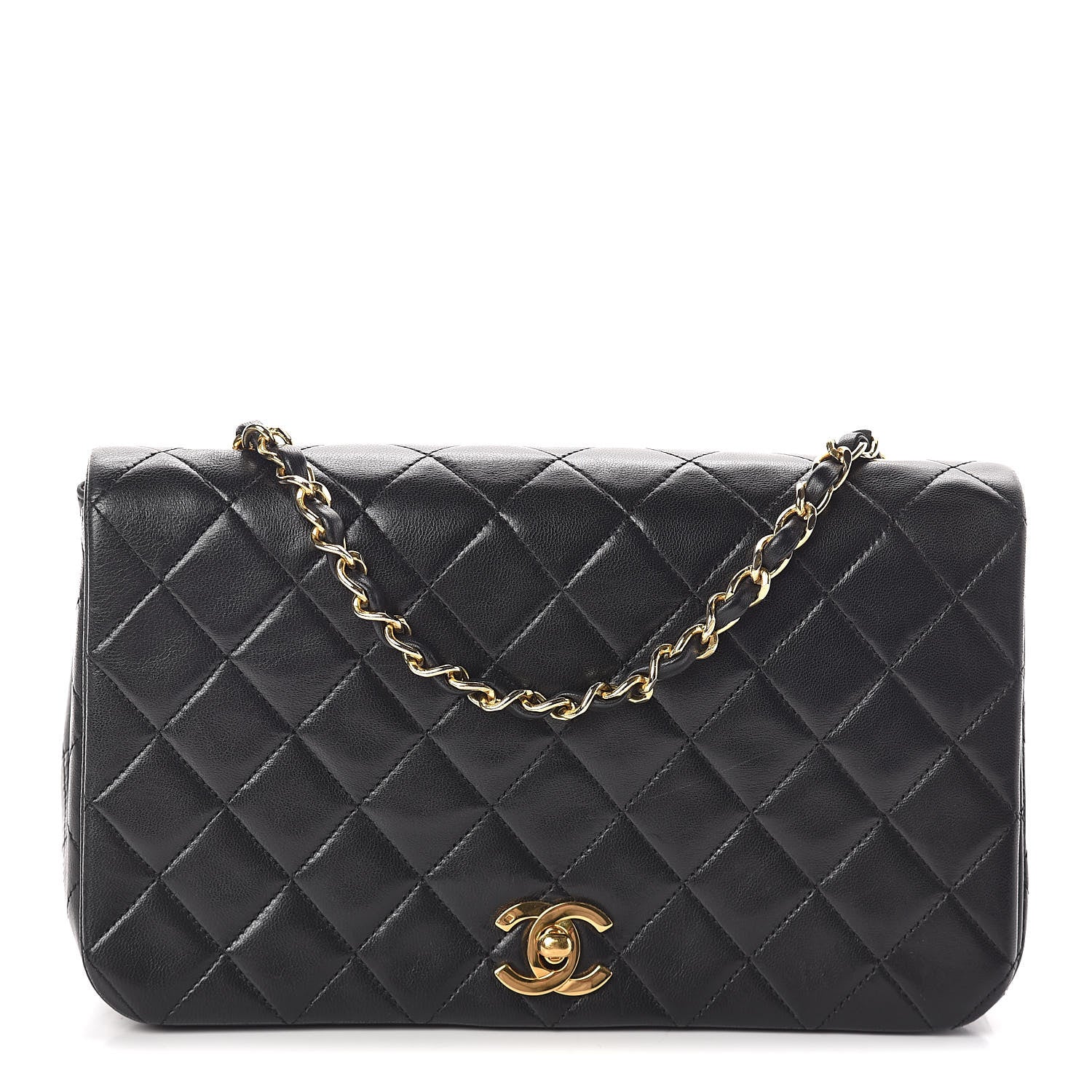 Chanel Lambskin Quilted Small Single Flap Black 1 of 11