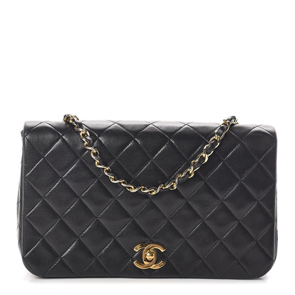 Chanel Lambskin Quilted Small Single Flap Black 1 of 11