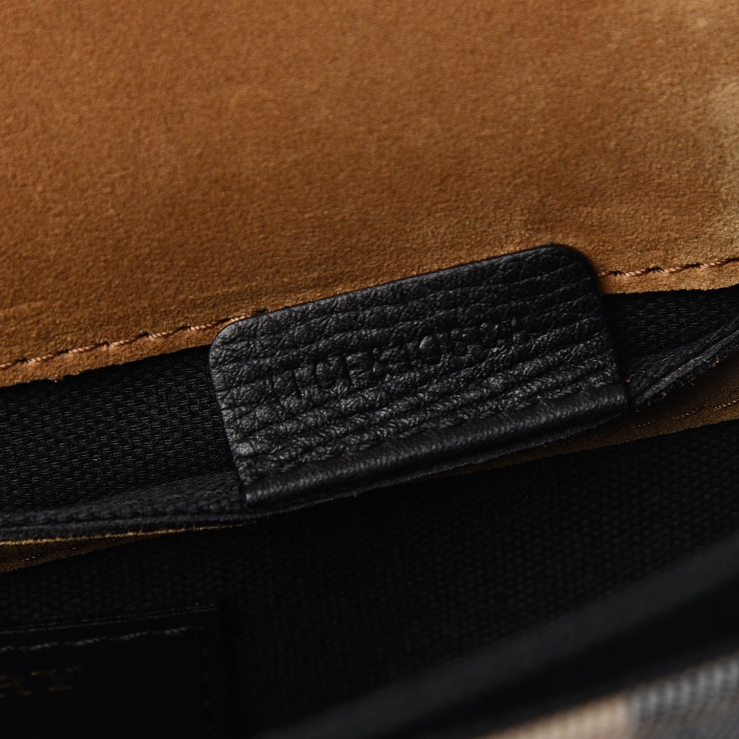 Derby Calfskin House Check Small Macken Crossbody Bag Black