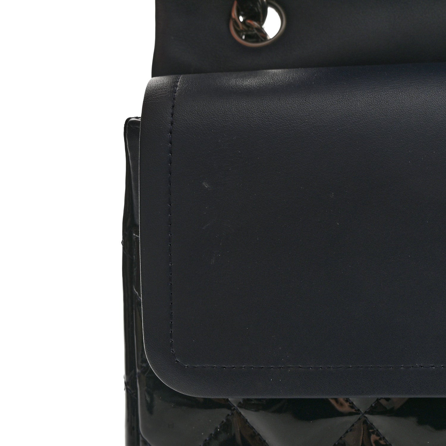 Chanel Patent Quilted Jumbo Double Flap Navy 11 of 17