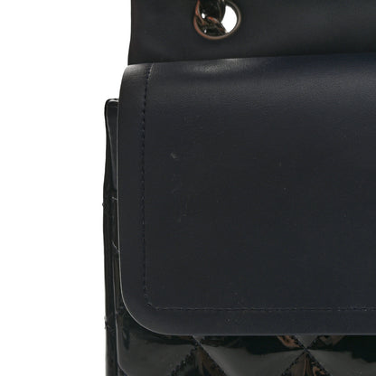 Chanel Patent Quilted Jumbo Double Flap Navy 11 of 17
