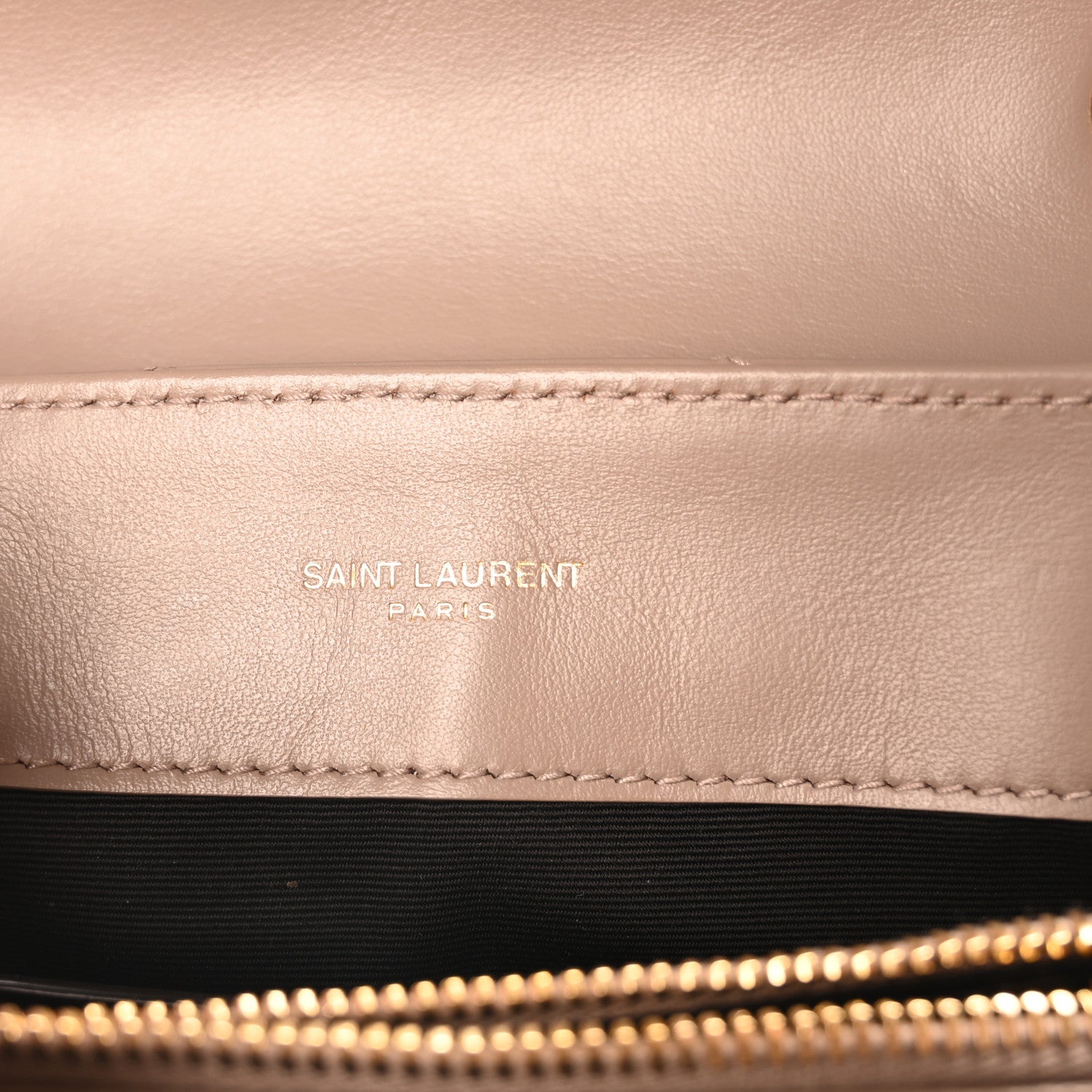 Saint Laurent Calfskin Y Quilted Monogram Small Loulou Crossbody Bag Greyish Brown 6 of 11