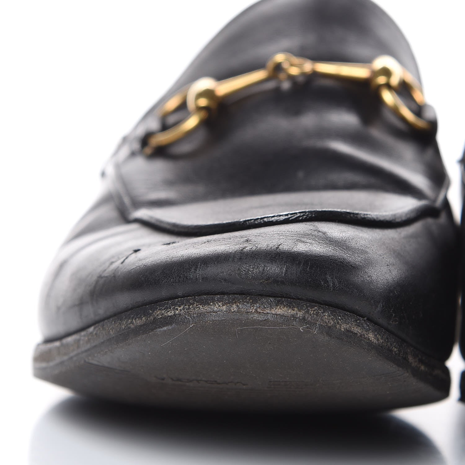 Gucci Calfskin Womens Jordaan Loafers 38 Black 12 of 16
