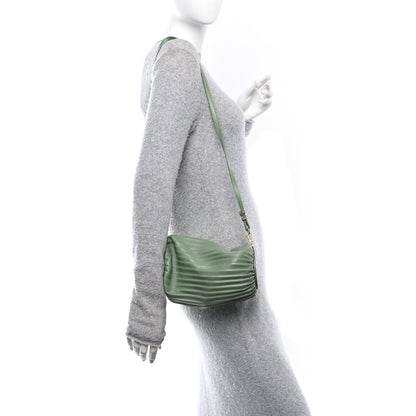 Loewe Lambskin Pleated Bracelet Pouch shoulder Bag Rosemary 2 of 10