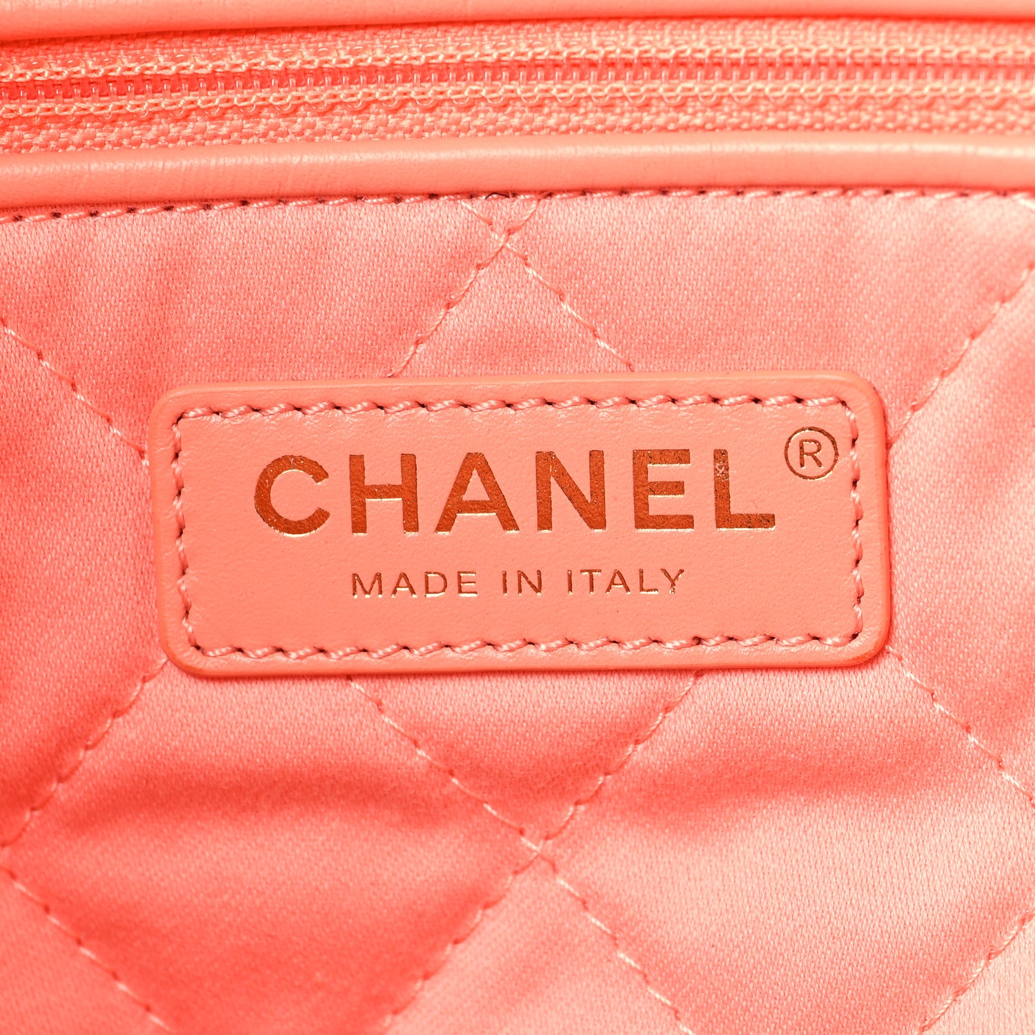 Chanel Shiny Calfskin Quilted Chanel 22 Light Orange 7 of 11