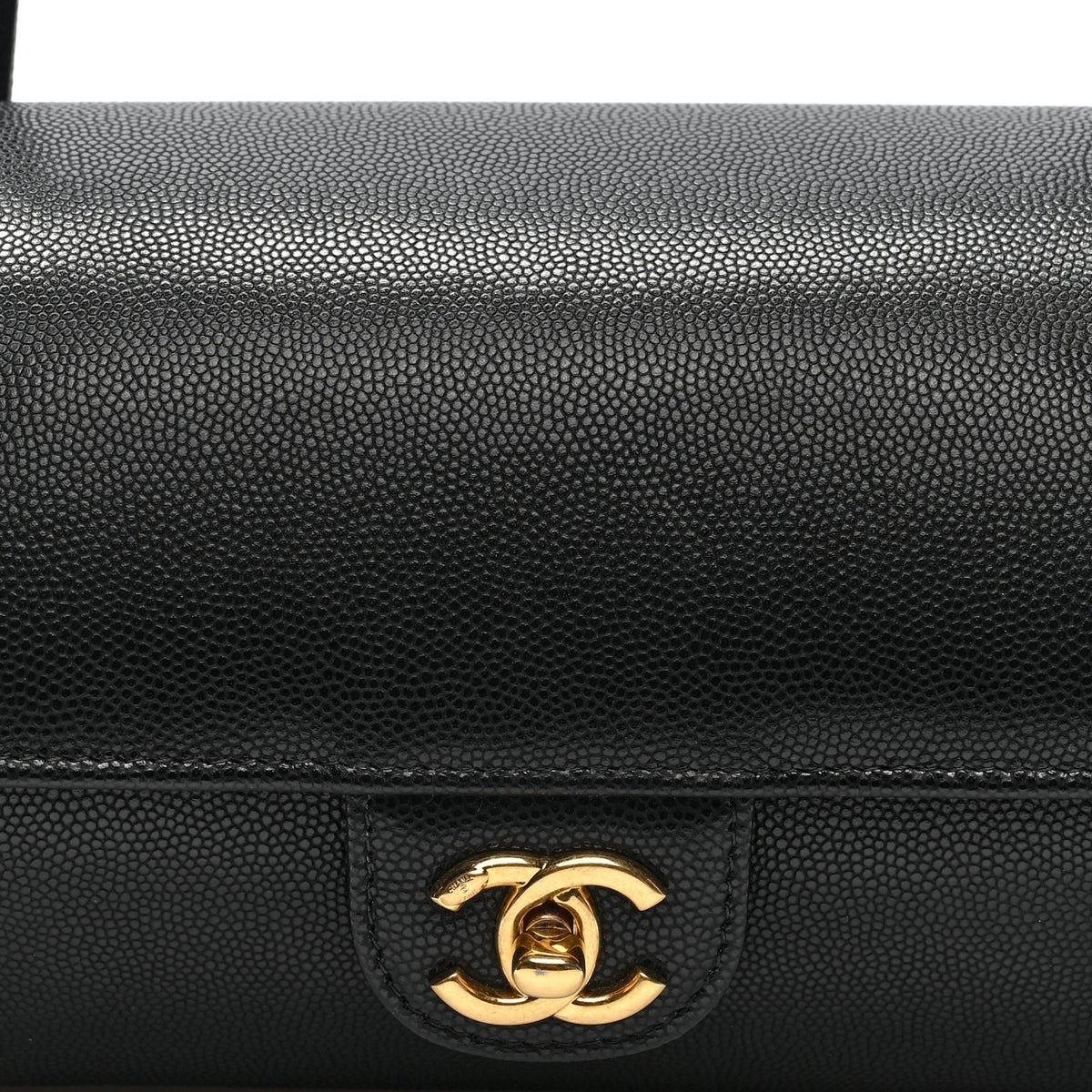 Chanel Shiny Caviar Preppy Coco Small Bowling Bag Black 8 of 10