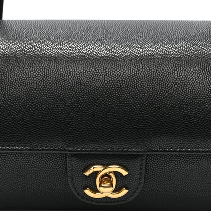 Chanel Shiny Caviar Preppy Coco Small Bowling Bag Black 8 of 10