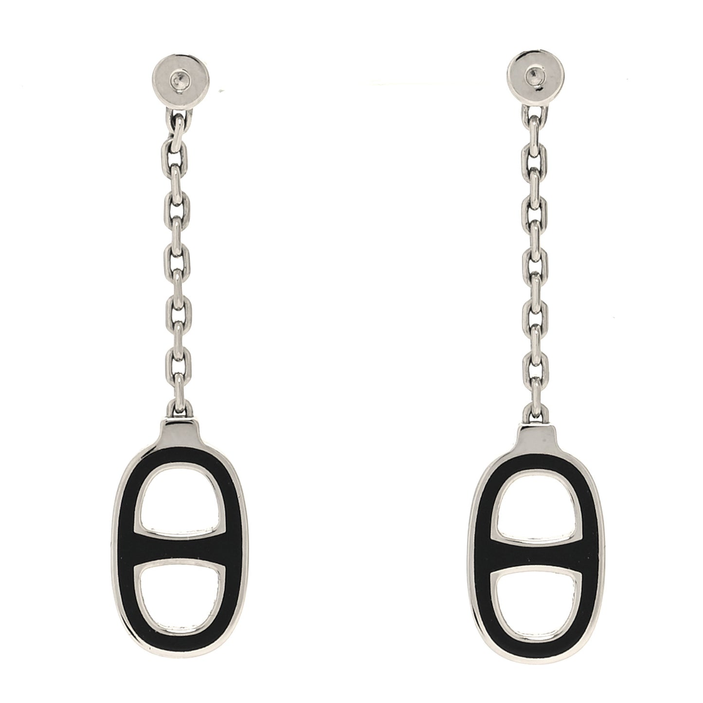 Lacquered Iliade Drop Earrings Black