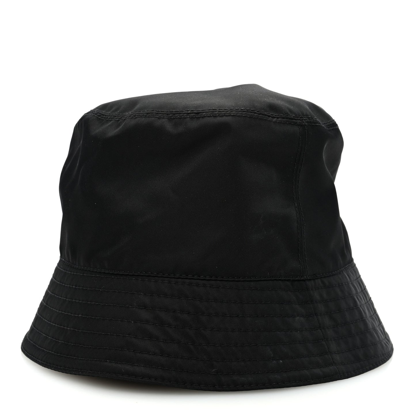 Re-Nylon Metal Triangle Logo Womens Bucket Hat M Black