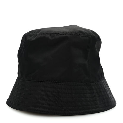 Prada Re-Nylon Metal Triangle Logo Womens Bucket Hat M Black 4 of 9