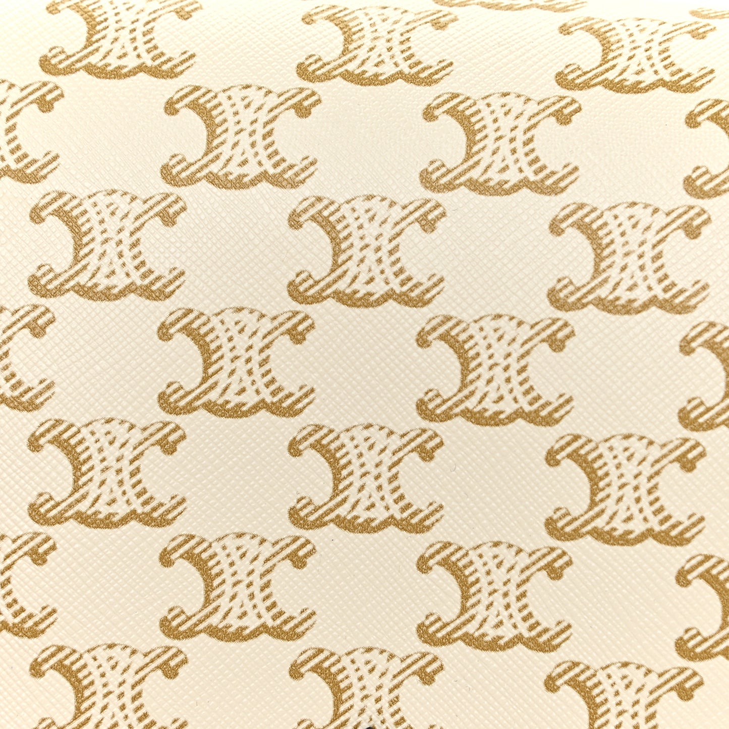 Triomphe Canvas Medium Folco Bag White