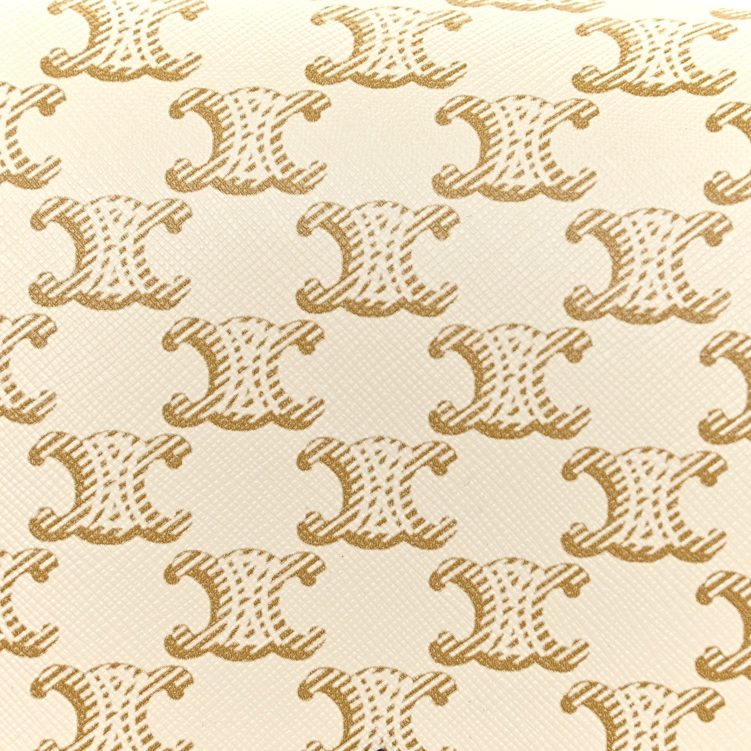 Celine Triomphe Canvas Medium Folco Bag White 7 of 11