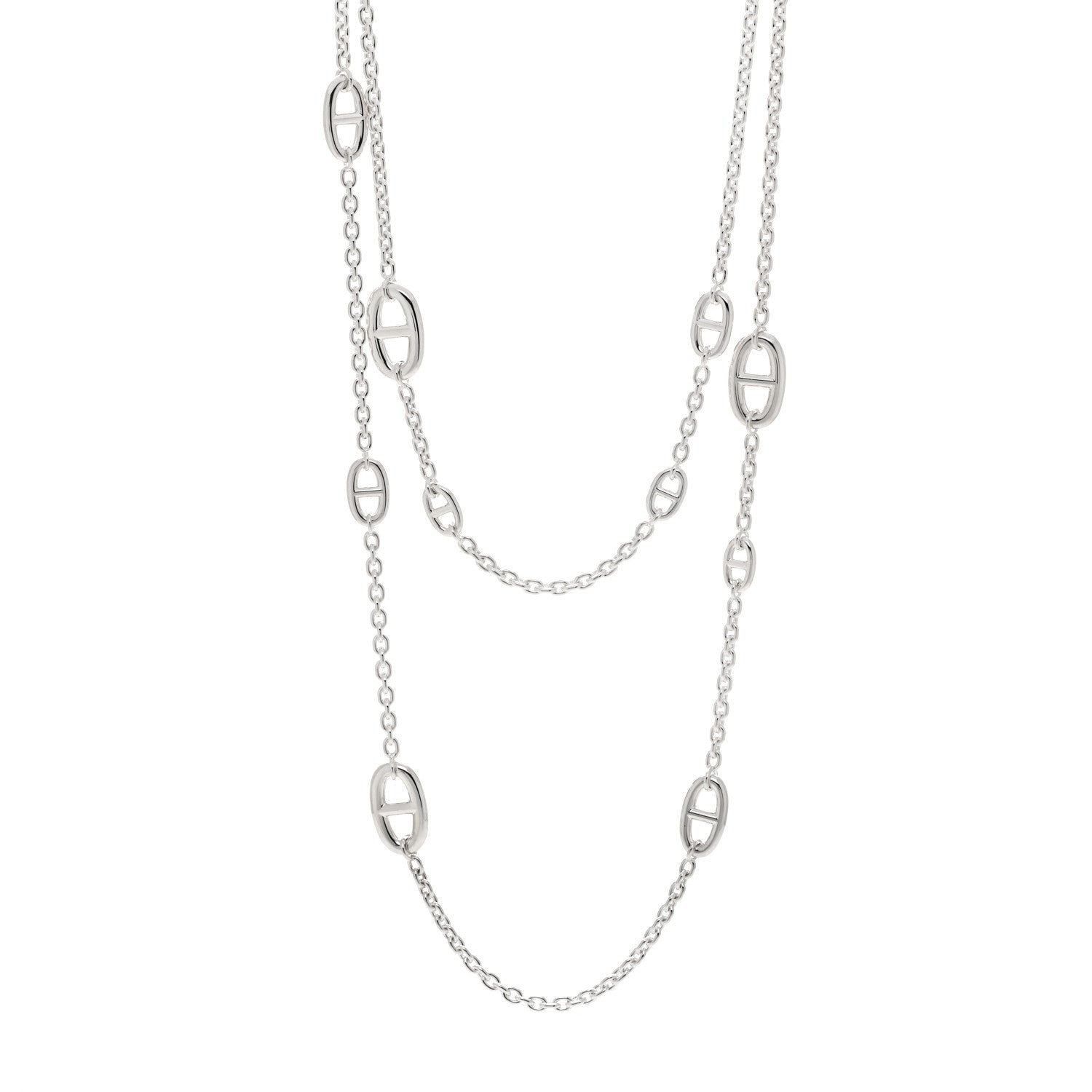 Hermes Sterling Silver Farandole Necklace 120 1 of 7