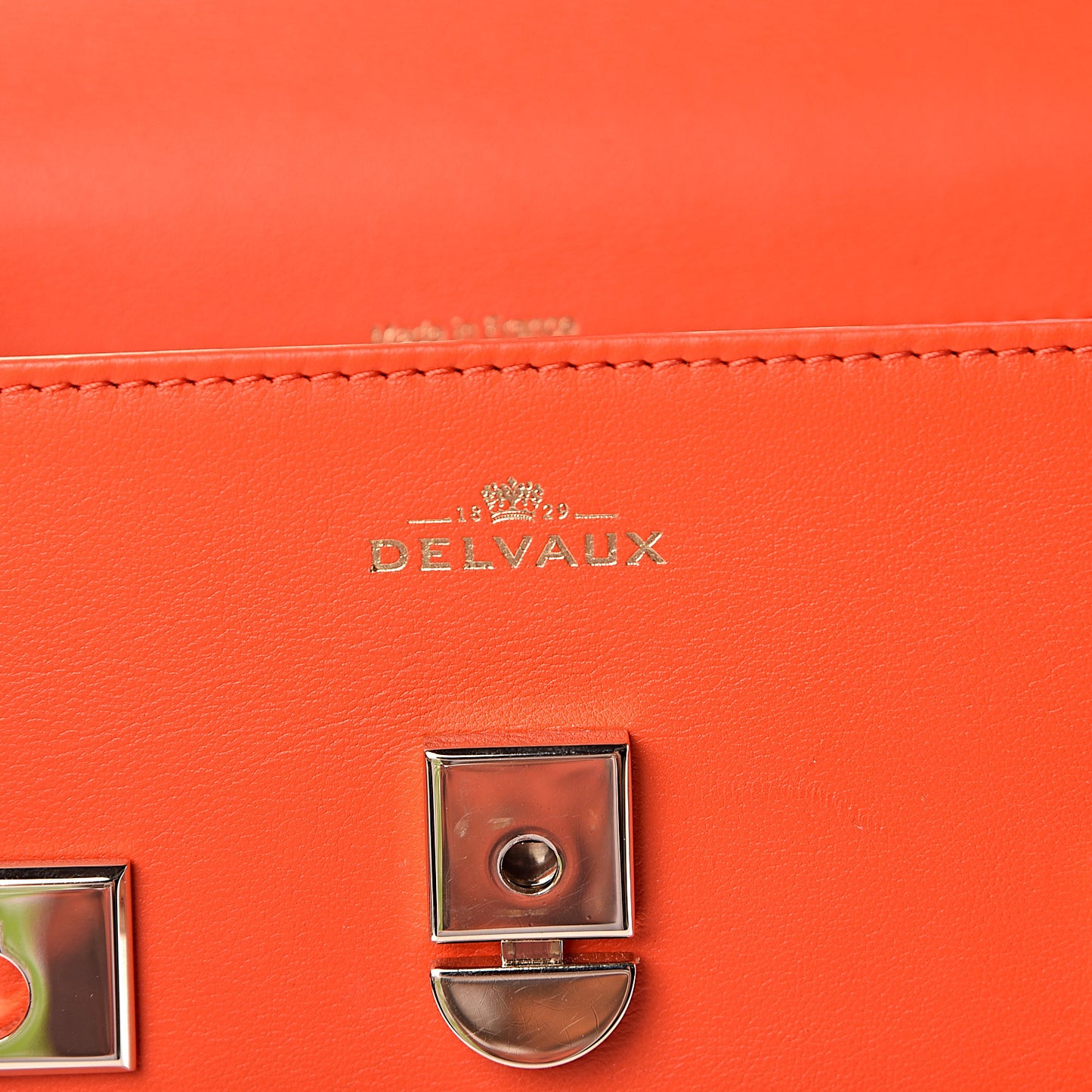 Calfskin MM Tempete Satchel Red