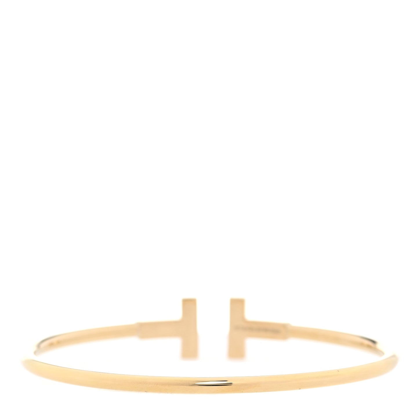 18K Yellow Gold Diamond T Wire Bracelet
