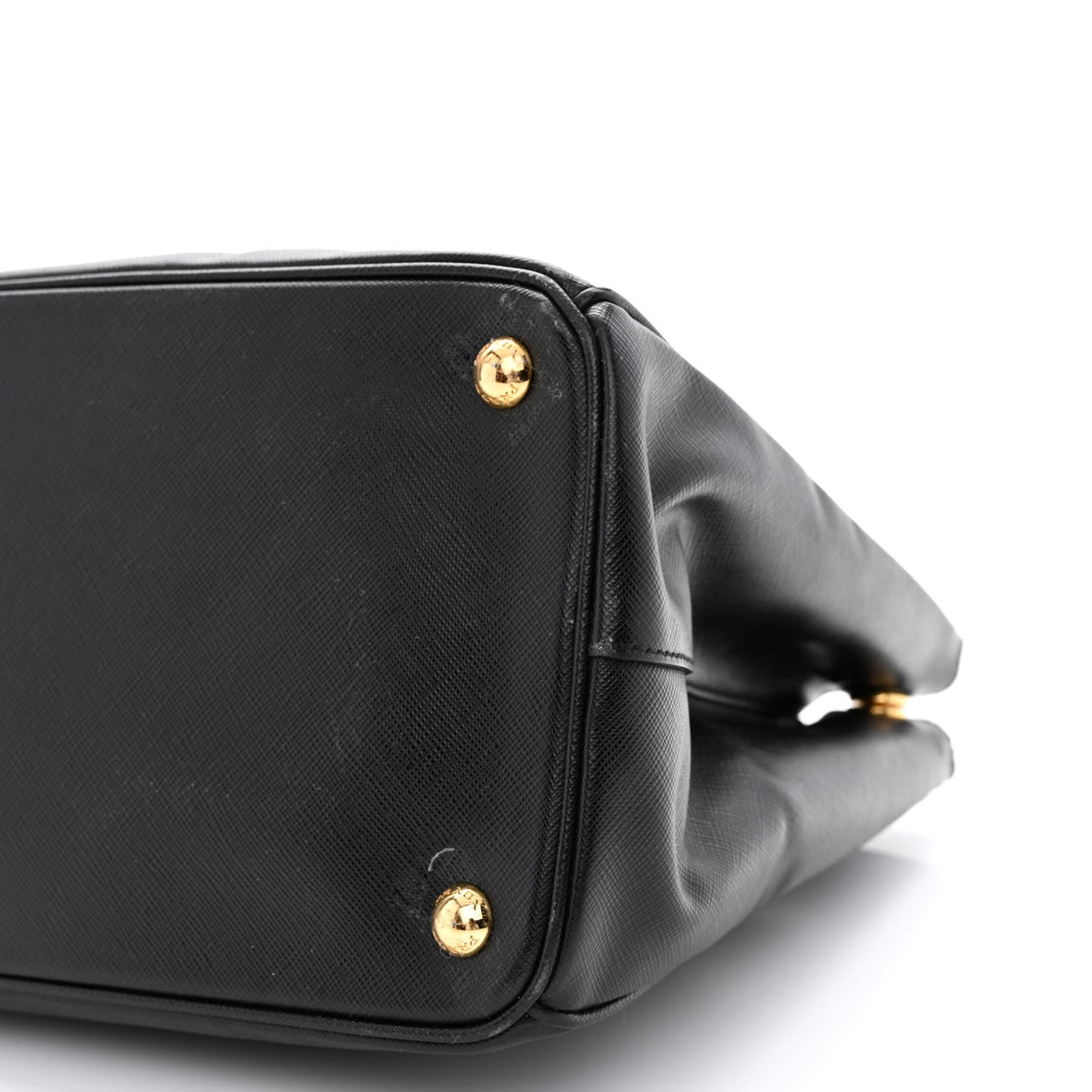 Saffiano Medium Galleria Double Zip Tote Black