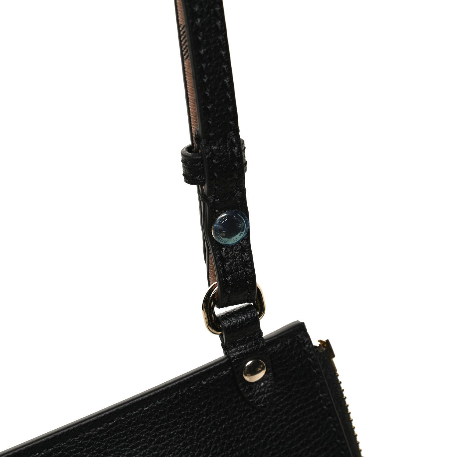 Burberry Grainy Calfskin Haymarket Check Zip Pouch Black 11 of 11