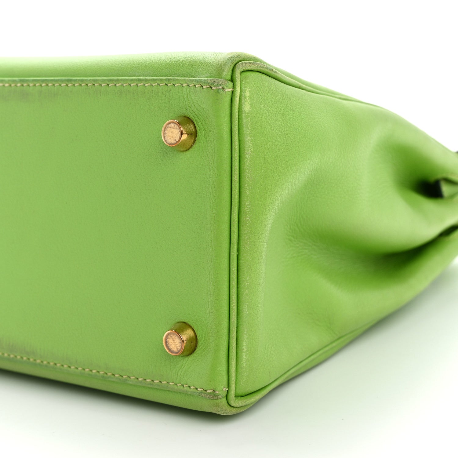 Hermes Veau Gulliver Kelly Retourne 28 Vert Cru 9 of 16