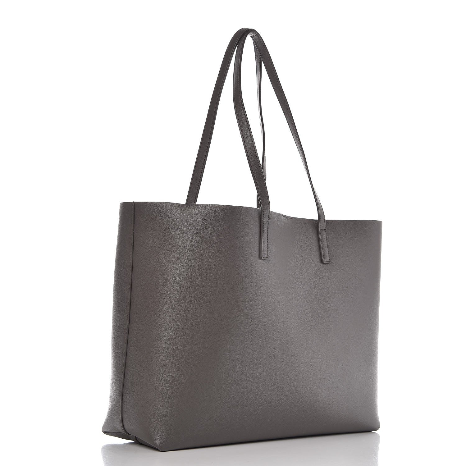Saint Laurent Calfskin Large Shopping Tote Dark Grey 4 of 12