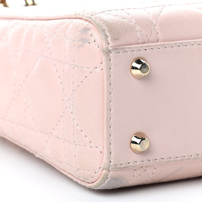 Christian Dior Lambskin Cannage Mini Lady Dior Rose Poudre 5 of 14