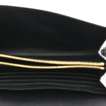 Hermes Shiny Alligator Enamel Constance Long Wallet To Go Black 5 of 8