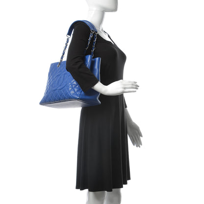 Chanel Caviar Quilted Grand Shopping Tote GST Blue 2 of 16