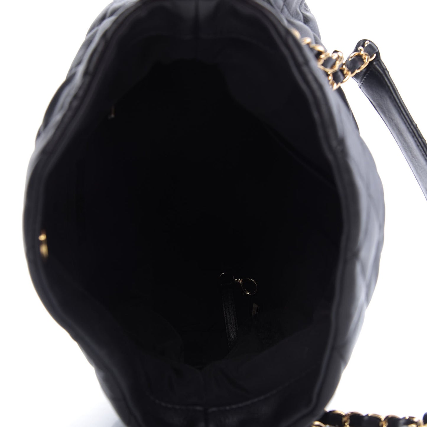 Calfskin Quilted Medium Chain Me Hobo Black
