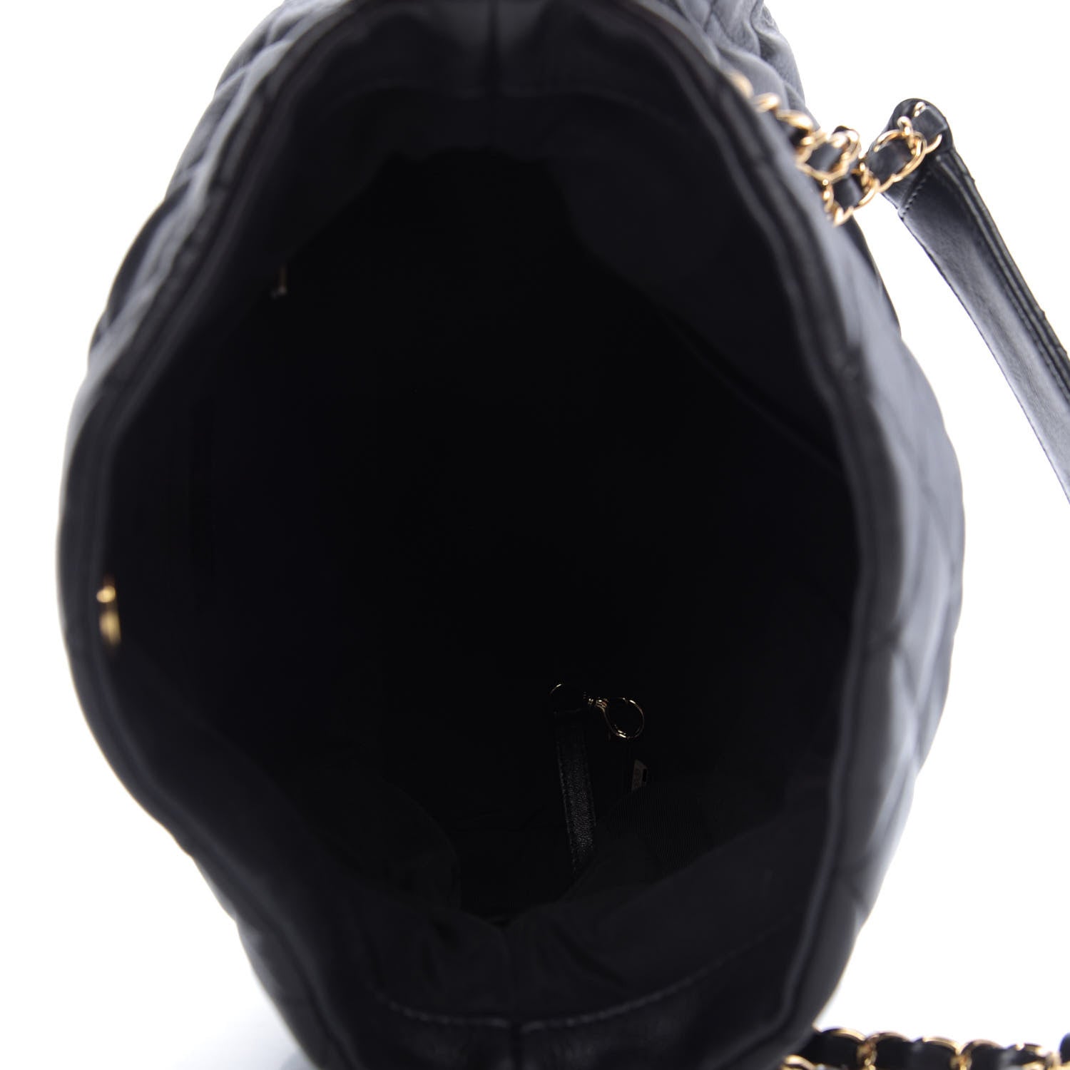 Chanel Calfskin Quilted Medium Chain Me Hobo Black 5 of 10