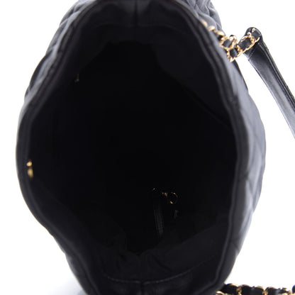 Chanel Calfskin Quilted Medium Chain Me Hobo Black 5 of 10