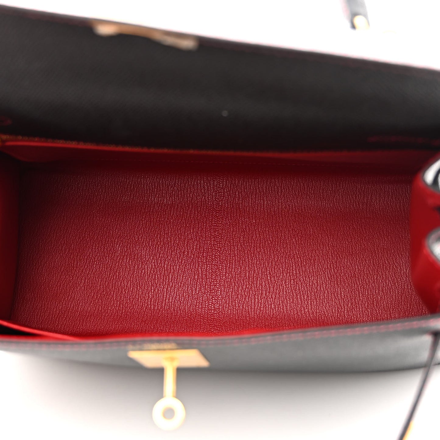 Epsom Horseshoe Kelly Sellier 28 Black Rouge Grenat