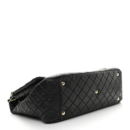 Chanel Calfskin Quilted XXL Travel Flap Bag Black 4 of 9
