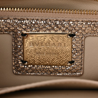 Bulgari Metallic Karung Matelasse Mini Serpenti Cabochon Crossbody Gold 6 of 10