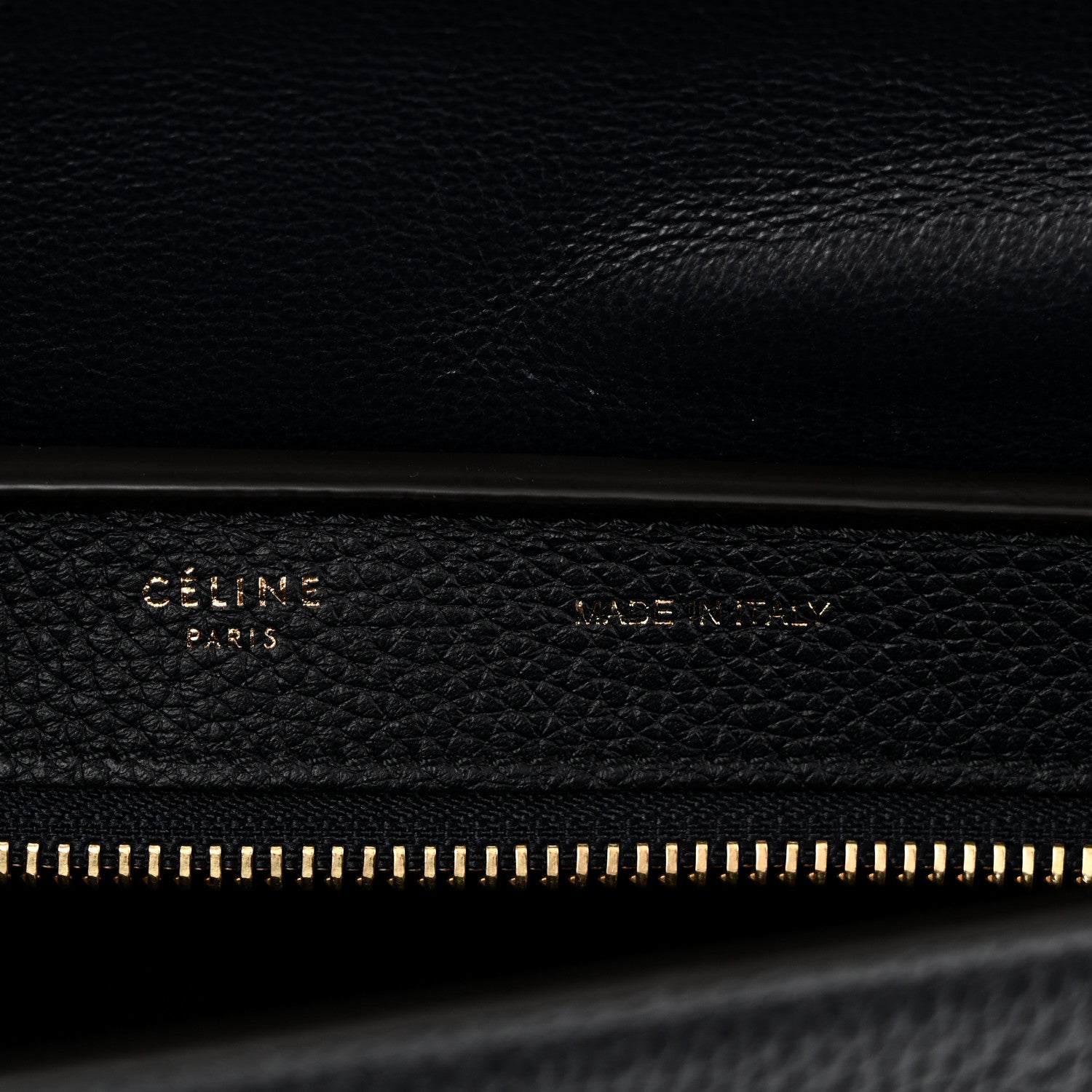 Celine Drummed Calfskin Suede Small Trapeze Navy 6 of 9